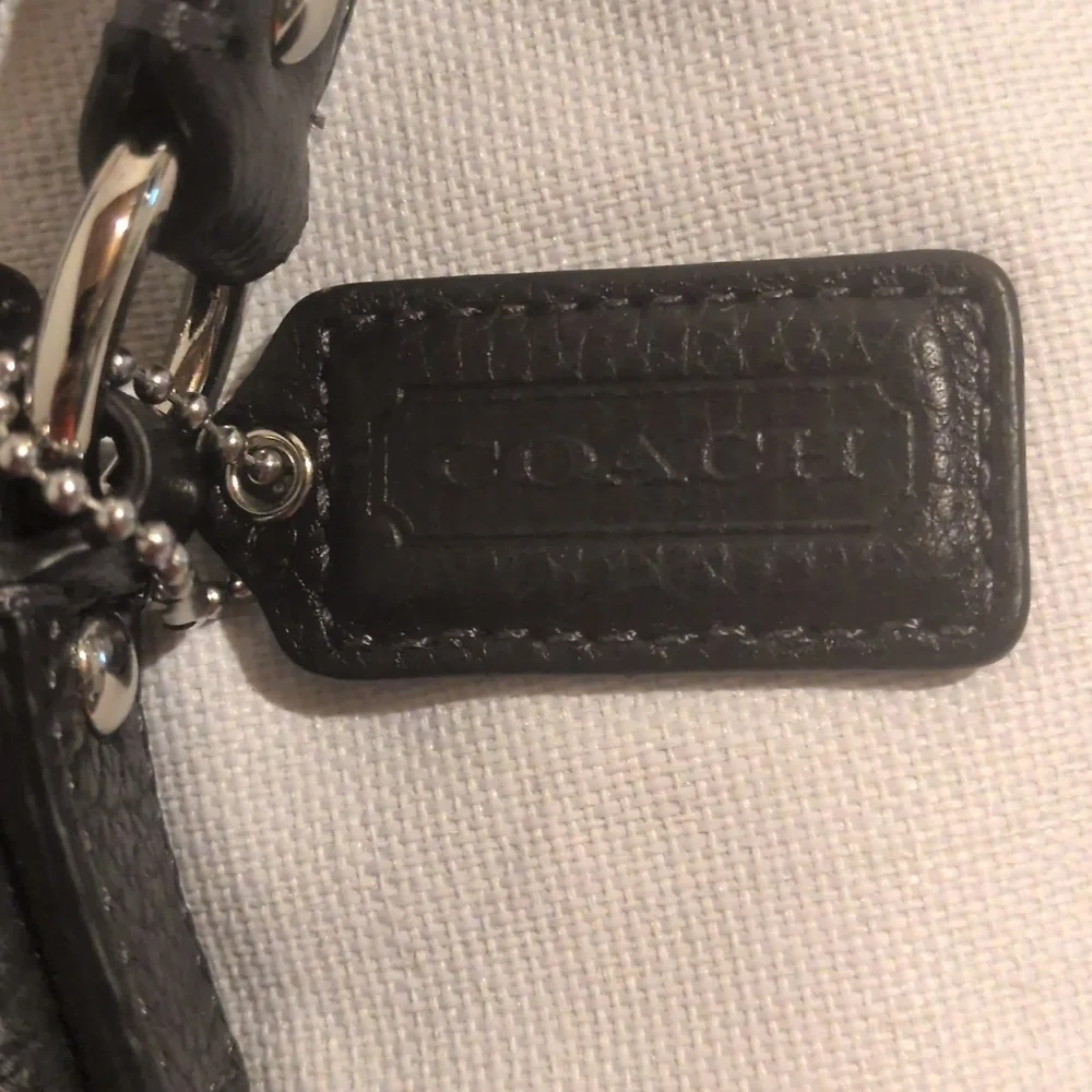 Coach Black Leather Messenger Bag - Picture 3 of 7